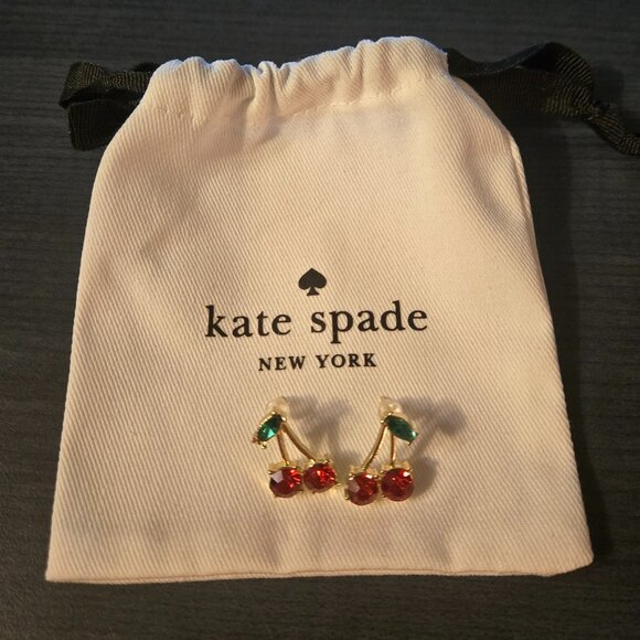 New Kate Spade Cherry earrings - Picture 2 of 3